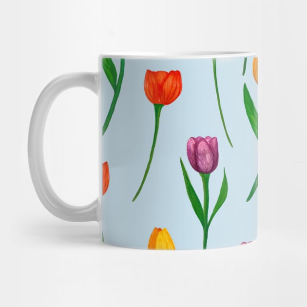 Tulip flower Pattern by kuallidesigns